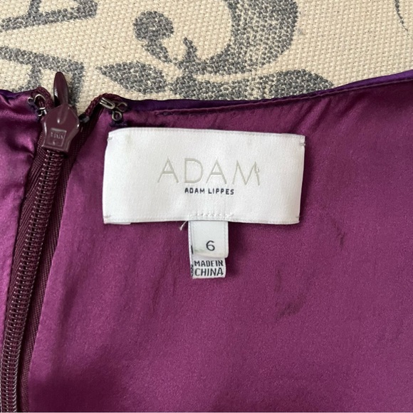 Adam Lippes Purple Silk Sleeveless Mini Dress Women’s Size 6 - Picture 7 of 10